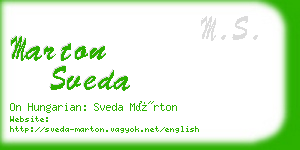 marton sveda business card